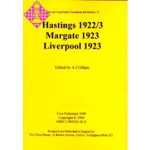 Hastings 1922/3, Margate 1923, Liverpool 1923