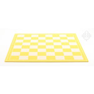 Schachplan, klappbar, gelb/weiß