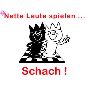 Aufkleber "Nette Leute spielen Schach"