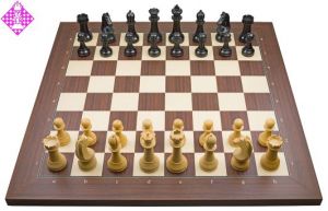 USB e-board rosewood / chessmen FIDE