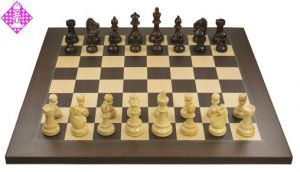 USB e-board rosewood / chessmen Royal