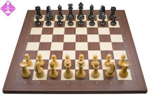 Wireless e-board rosewood / chessmen FIDE