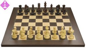Wireless e-board rosewood / chessmen Royal