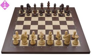 Wireless e-board rosewood / chessmen Royal