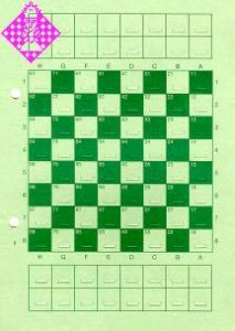 pin-board, correspondence chess, black