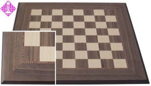 Chessboard Walnut, brown moulded, sq 55 mm