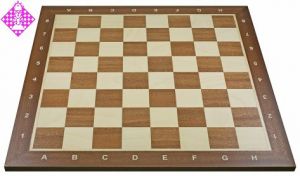Chessboard mahogany/maple, 50mm squ