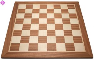 Chessboard mahogany/maple, field square 50 mm
