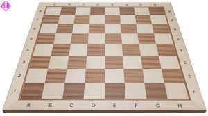Chessboard mahogany/maple, field square 58 mm