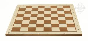 Chessboard mahogany/maple, field square 58 mm