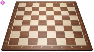 Chessboard mahogany/maple, field square 64 mm