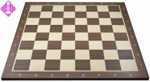 Chessboard walnut/maple, field square 58 mm