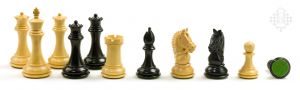 Chessmen African, boxwood/ebonised