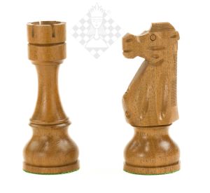 Schachfiguren Springer und Turm, Akazie, 15,7 cm