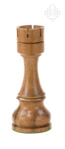 Schachfigur Turm, Palisander, 17,5 cm groß