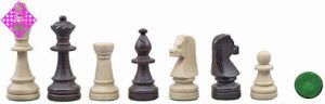 Chessmen Lodz, dark brown / natural