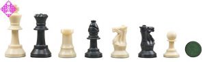 Chessmen, plastic, kh 6,4 cm