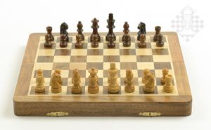 Schachkassette Akazie/Ahorn, 25 x 12,5 cm