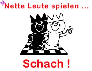 Aufkleber "Nette Leute spielen Schach"