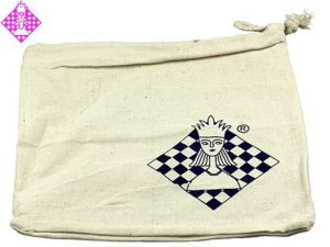 Cloth bag for chessmen, beige, neutral